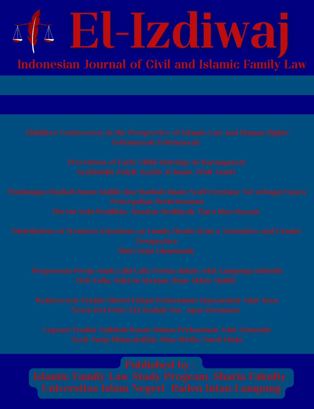 El-Izdiwaj: Indonesian Journal of Civil and Islamic Family Law